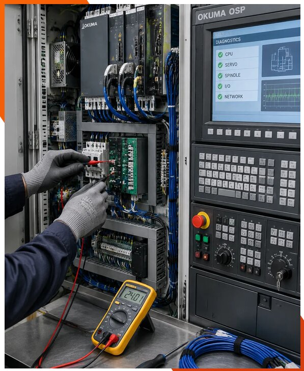 Ремонт систем ЧПУ Okuma OSP в Луге